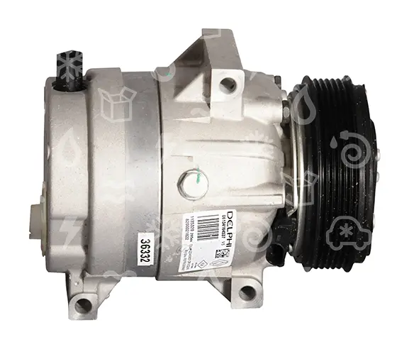 kompresor GM HARRISON V5, řemenice 125 mm - PV6, 12V, OEM 82000218